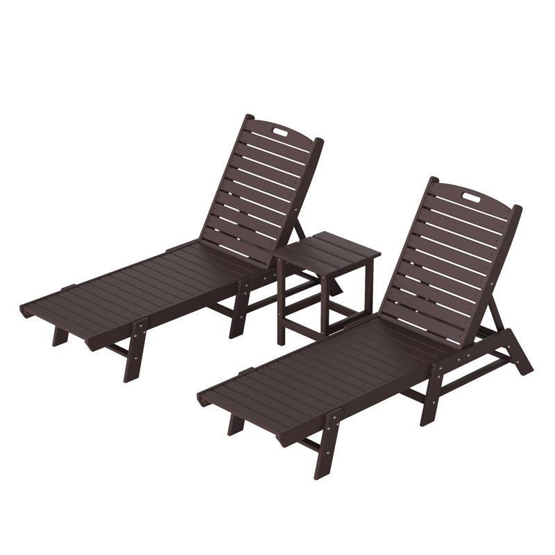 Beachcrest Home Shavon Outdoor Chaise Lounge Set with Table & Reviews